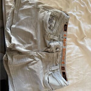 Rock Revival Light Gray Jean Shorts